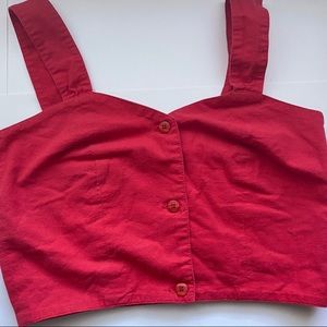 Vintage button up bra top